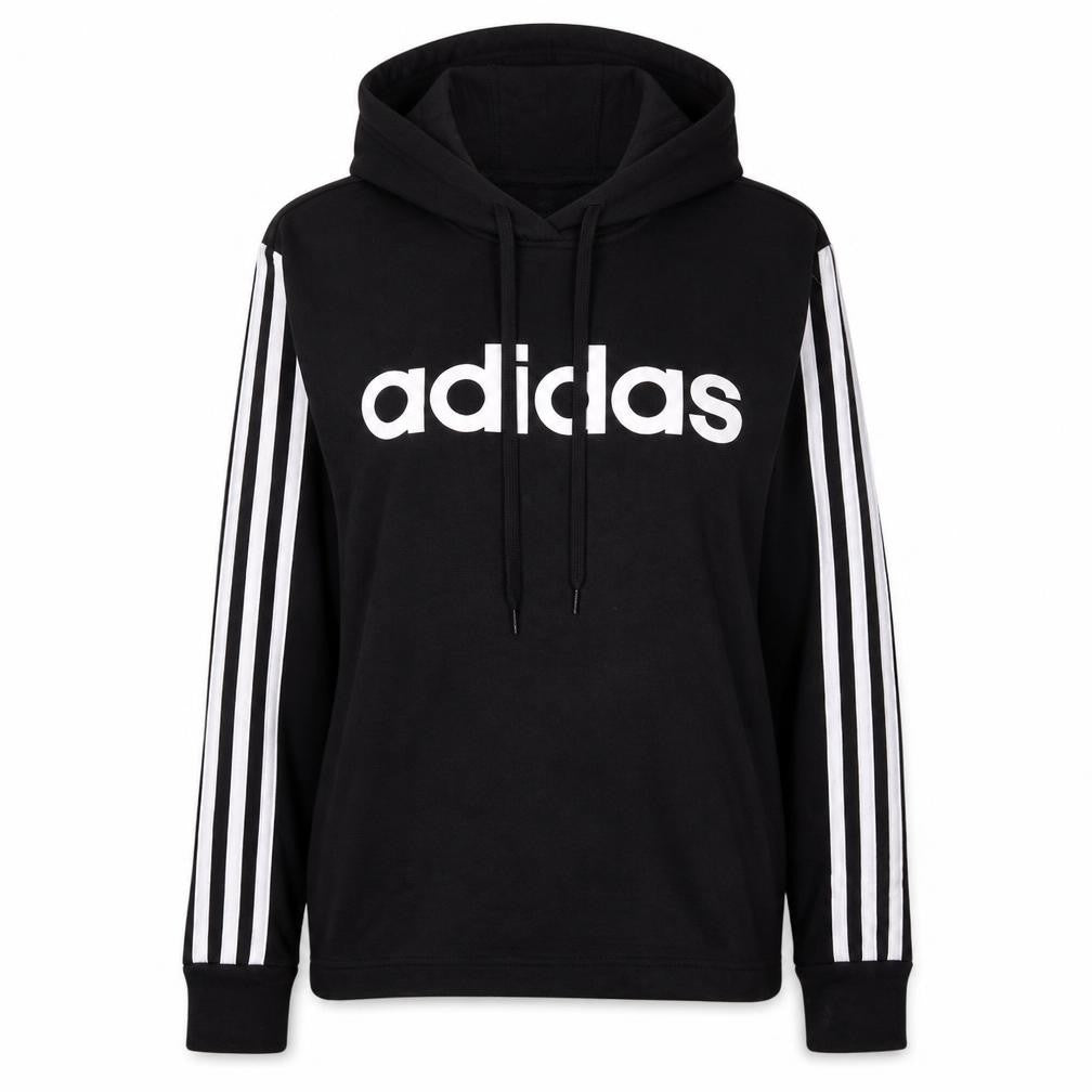 Adidas Womens Black Hoodie Size 12-14 Pullover Logo Sportswear