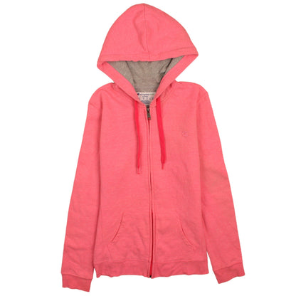 Additional front view of Champion women’s pink full zip hoodie medium