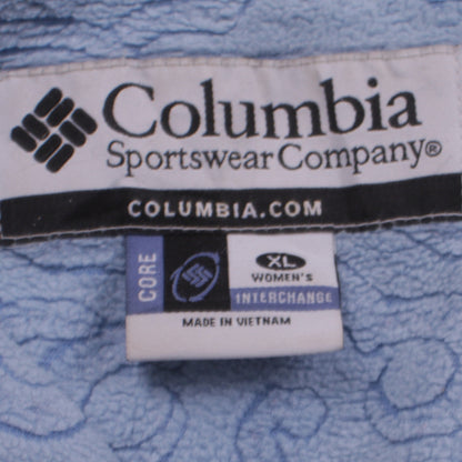 Close-up detail of Columbia Women Blue XL Interchange Full Zip Polyester Activewear Jacket