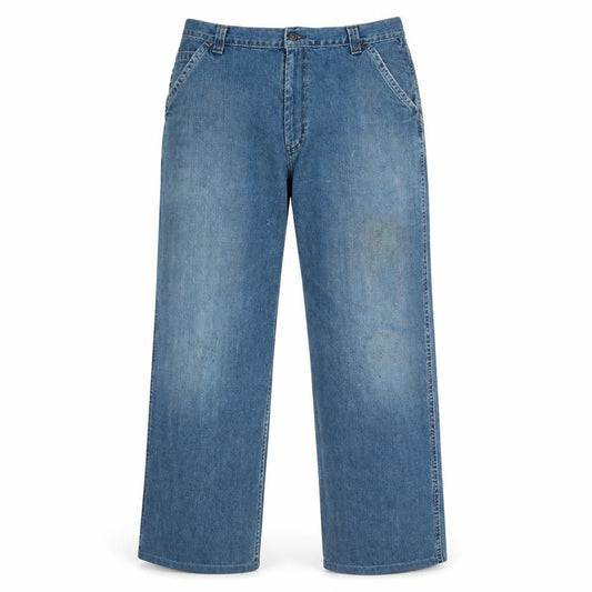 Old Navy Men's Blue Denim Painter's Straight Jeans 38x32 Relaxed Fit
