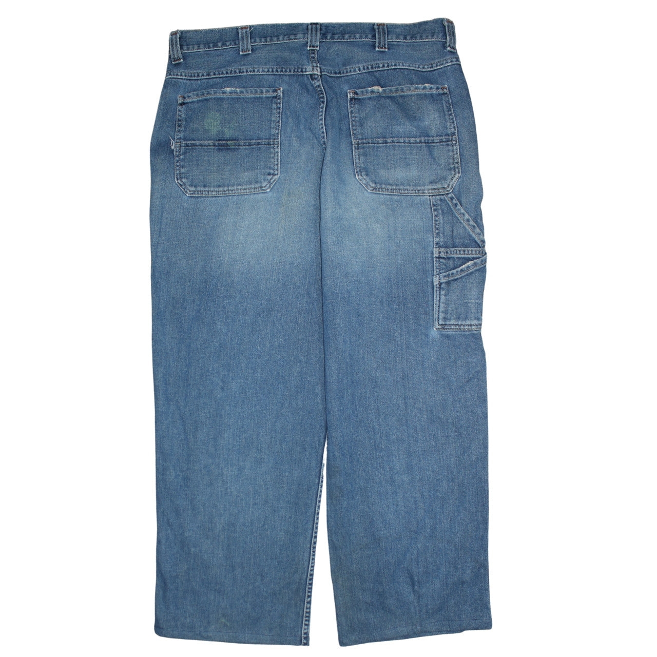 Old Navy Men's Blue Denim Painter's Straight Jeans 38x32 Relaxed Fit