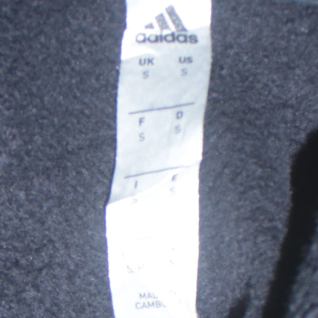 Adidas Mens Black Small Pullover Hoodie with Logo and Drawstring