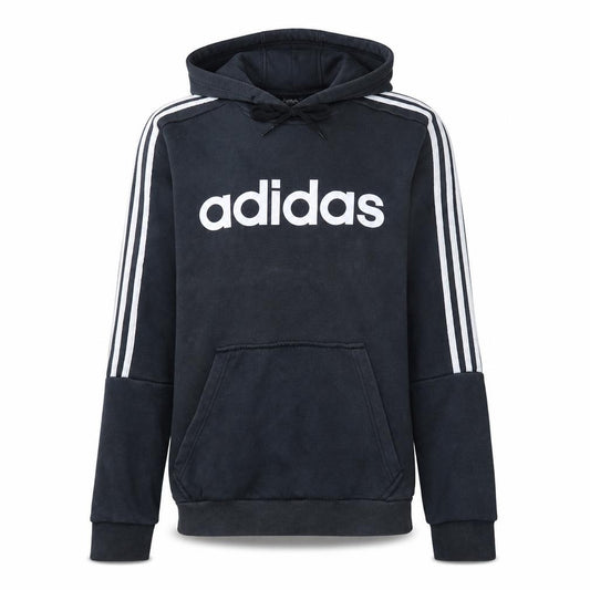Adidas Mens Black Small Pullover Hoodie Hooded Sweatshirt