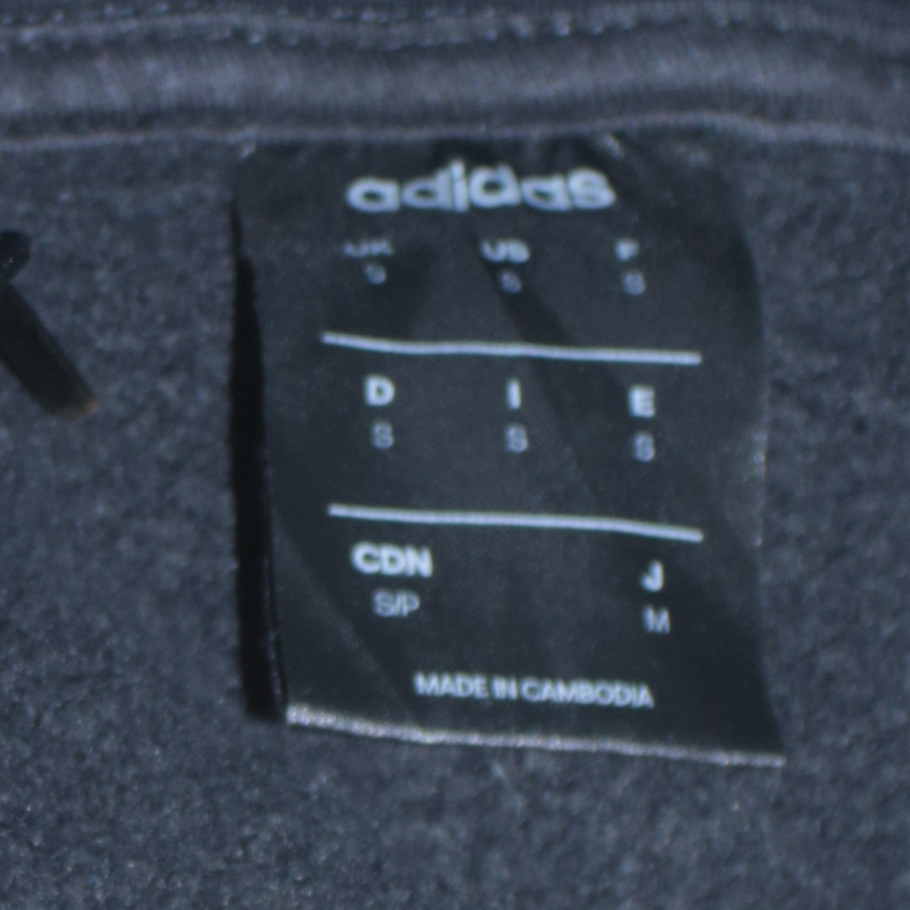 Adidas Mens Black Small Pullover Hoodie Hooded Sweatshirt