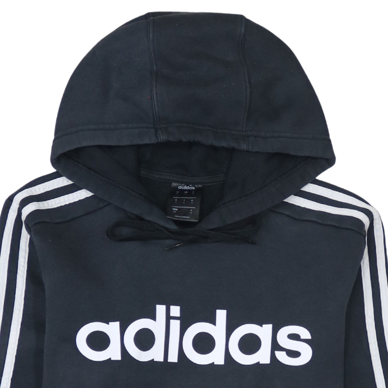 Adidas Mens Black Small Pullover Hoodie Hooded Sweatshirt