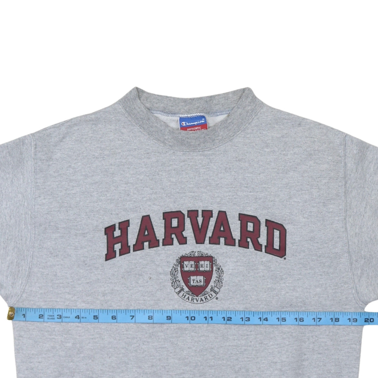 Champion Men’s Grey Harvard Crew Neck Fleece Sweatshirt S