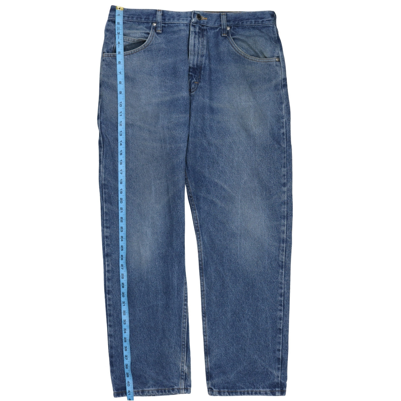 Wrangler Men's Blue 36x30 Relaxed Fit Straight Denim Jeans