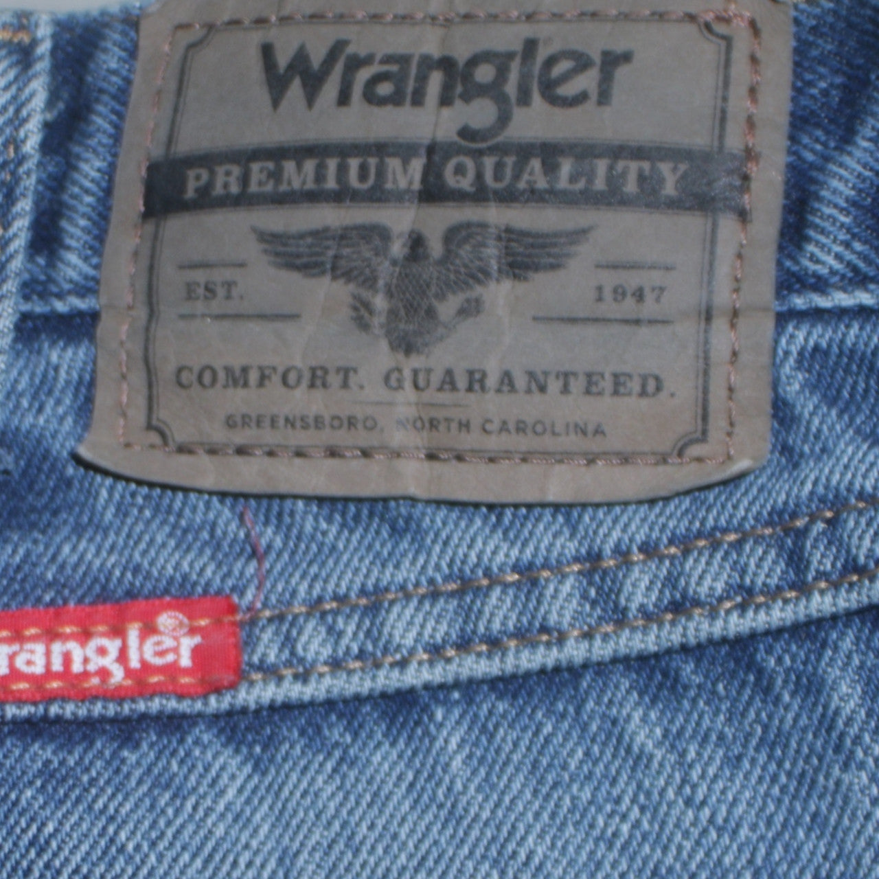 Wrangler Men's Blue 36x30 Relaxed Fit Straight Denim Jeans