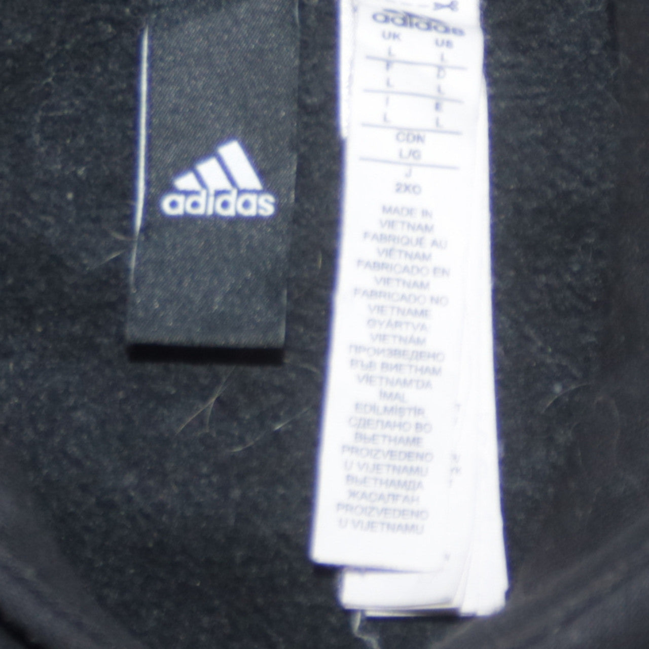 Adidas Men's Black Pullover Hoodie L Sports Fleece Sweatshirt