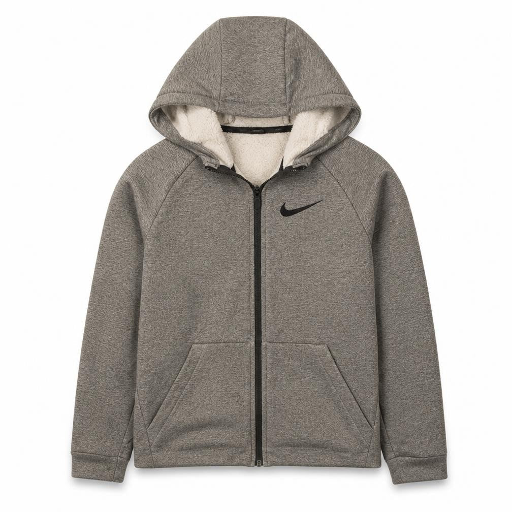 Nike Boys Grey XL Full Zip Hoodie Dri-Fit Sweatshirt 13-15 Years