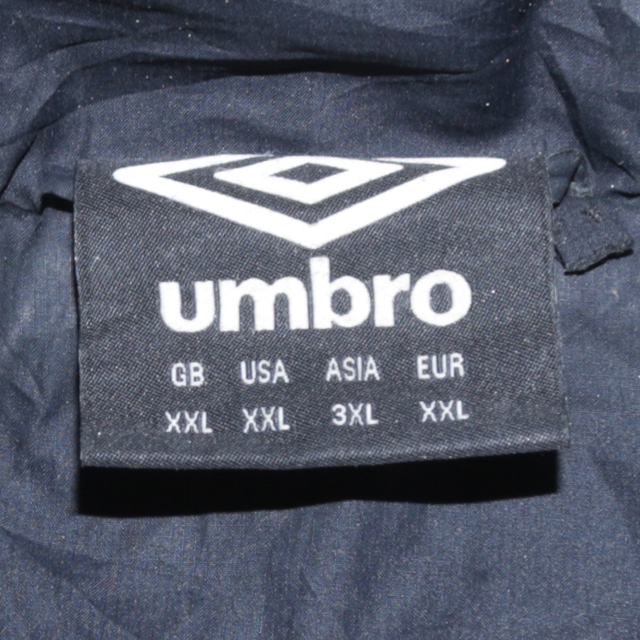 Umbro Men’s Grey 2XL Hooded Puffer Jacket Full Zip Quilted Coat