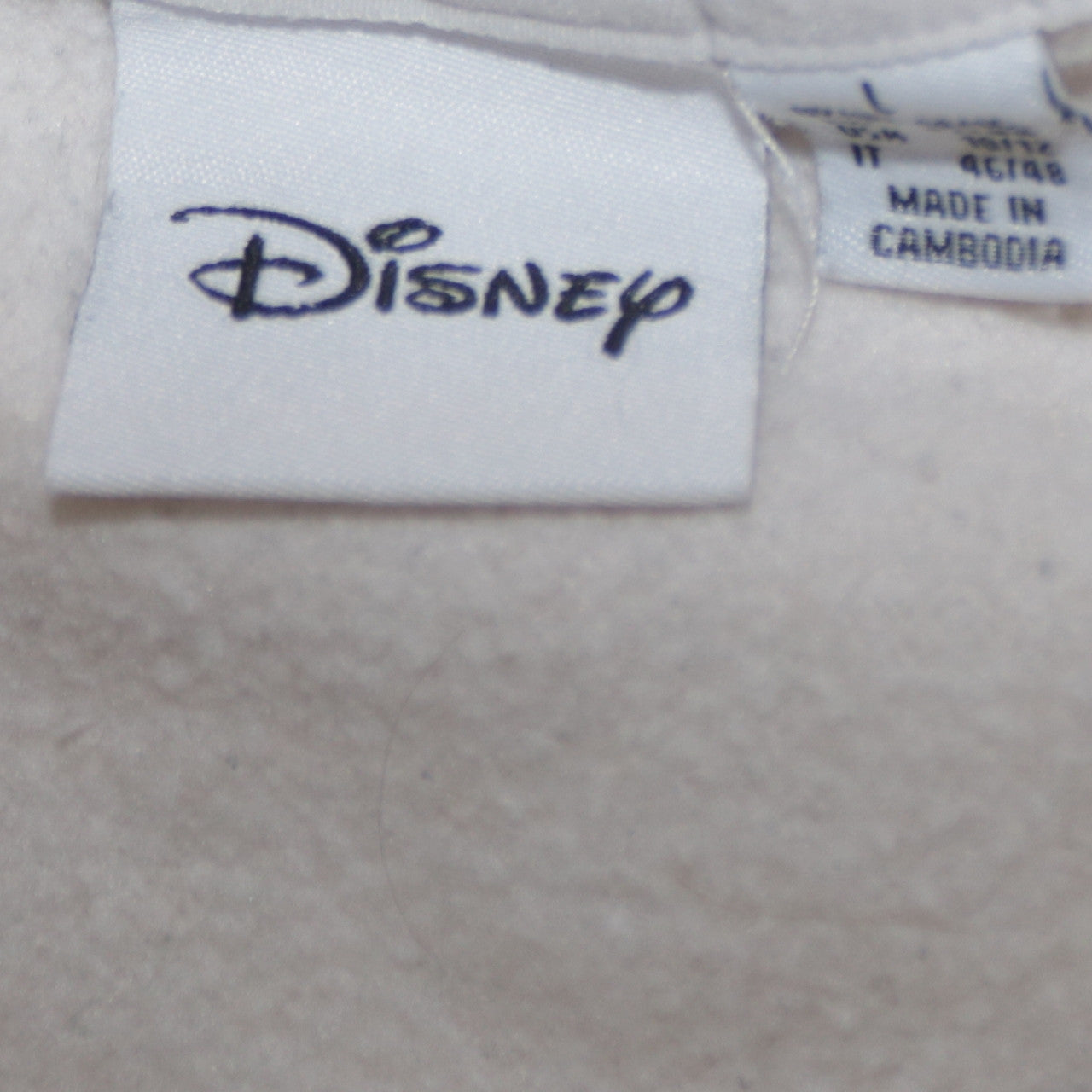 Disney Women Beige Mickey Mouse Pullover Sweatshirt L