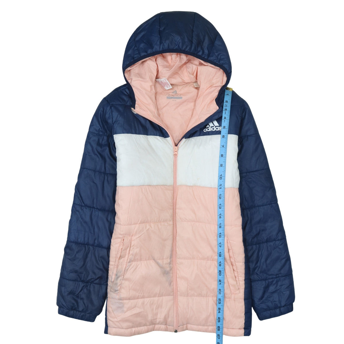 Adidas Girls Multicoloured Puffer Jacket Hooded Winter Coat 13-14 Years