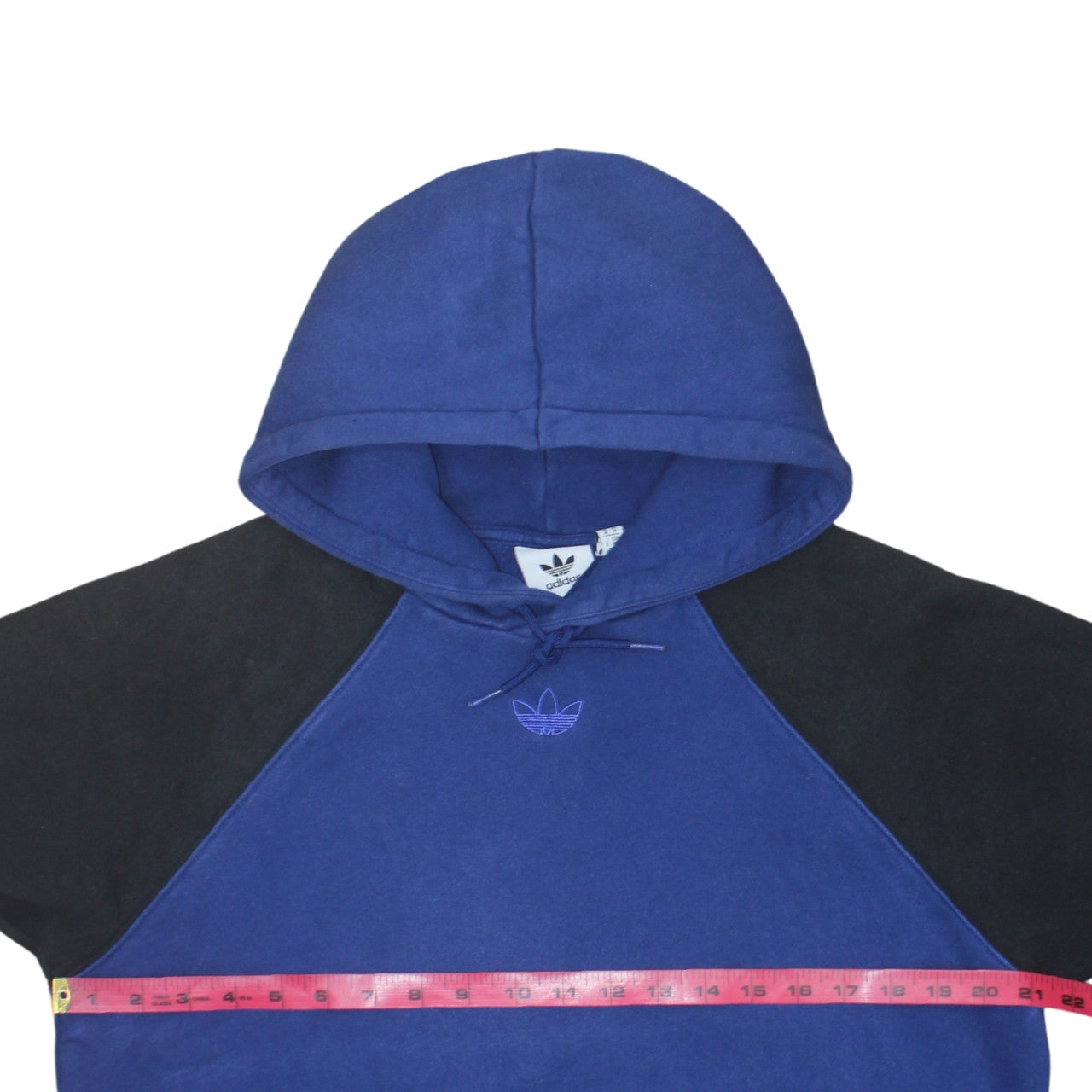 Adidas Men's Blue Pullover Hoodie Medium Fleece Sweatshirt
