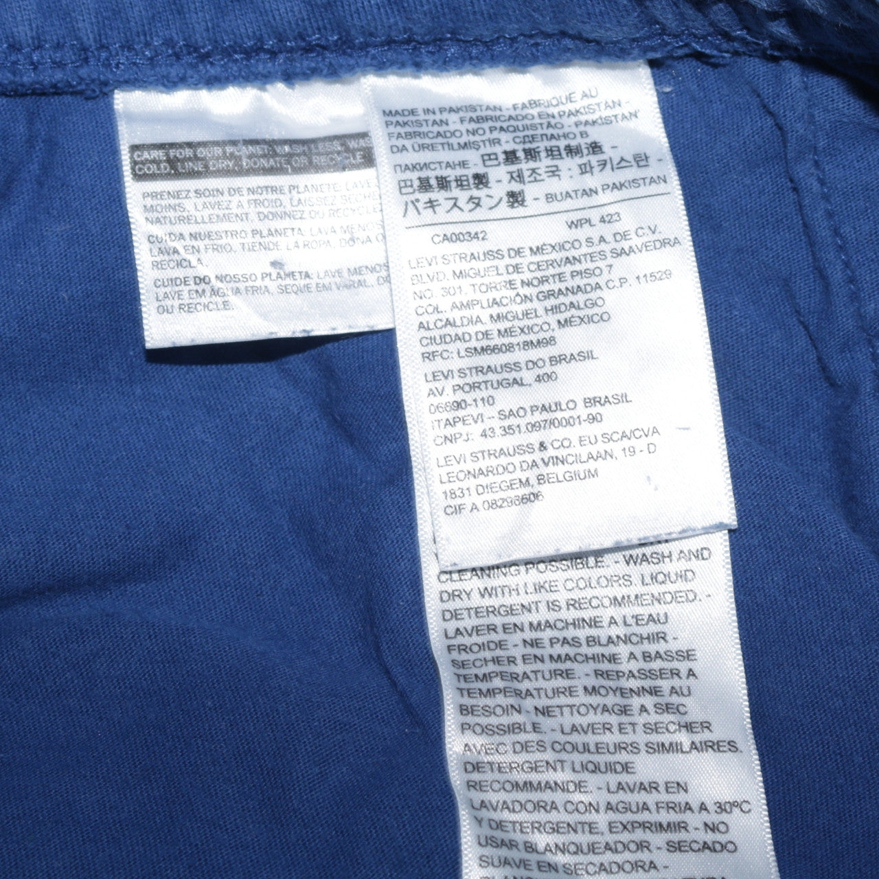 Levi's Men's Blue Fleece Sweatpants M Regular Fit Joggers