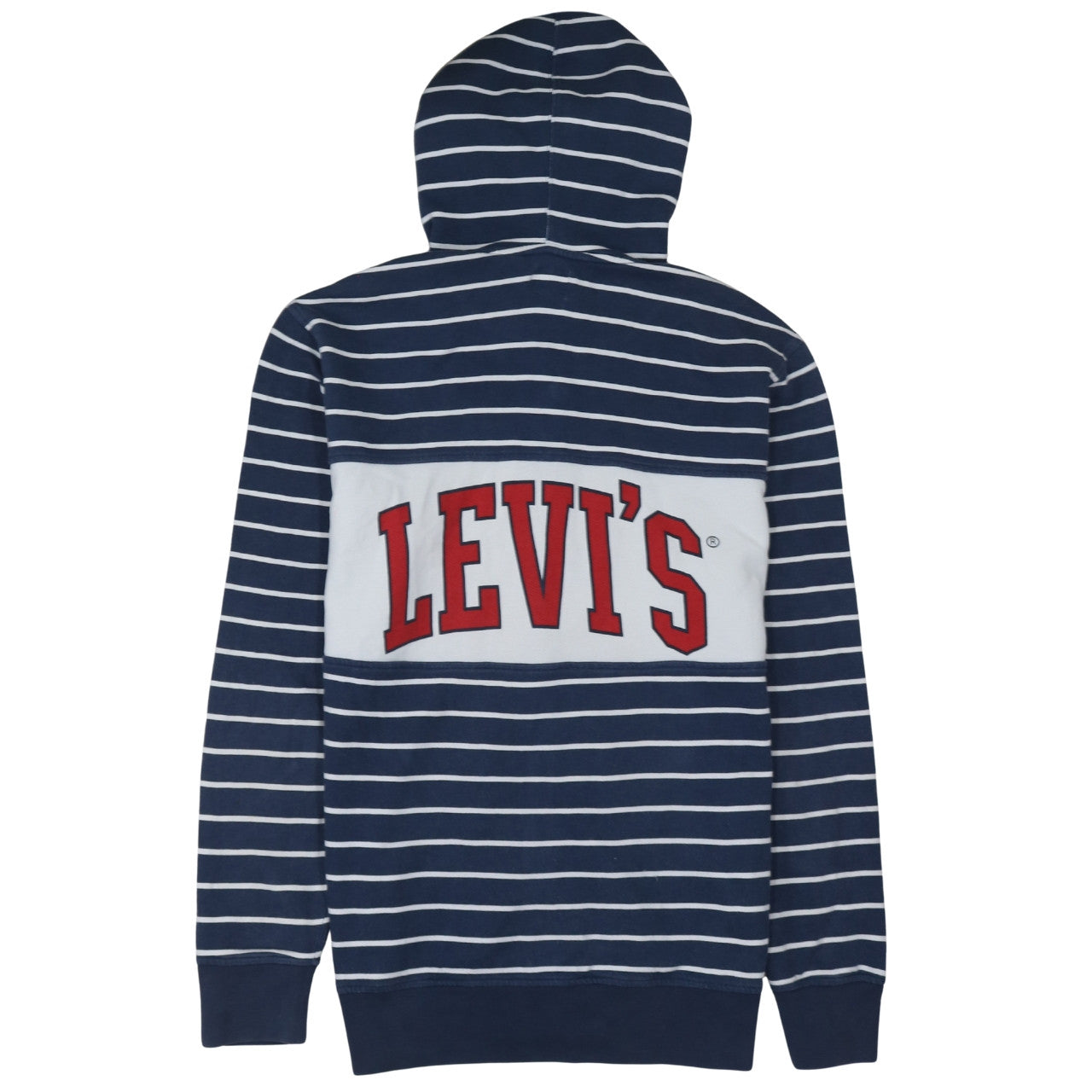Levi's Men's Blue Striped Full Zip Hoodie Size M