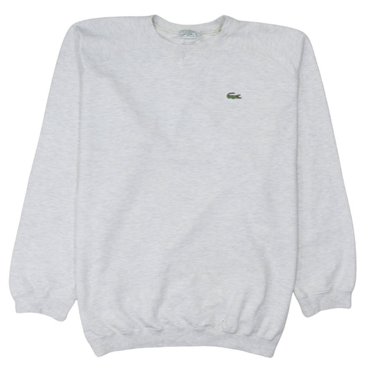 Lacoste Men’s Grey Crew Neck Cotton Sweatshirt 2XL Pullover