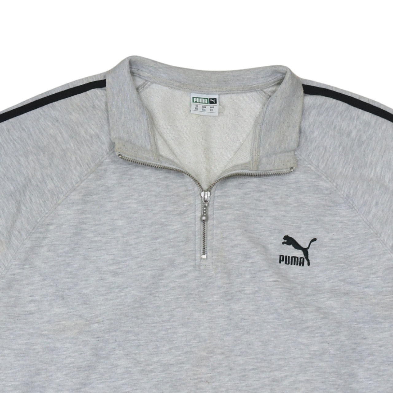Puma Mens Grey 2XL 1/4 Zip Track Jacket Sports Activewear