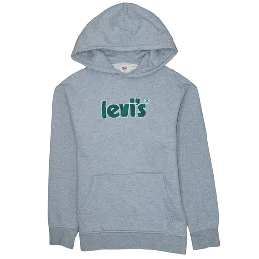 Levi's Men's Grey Relaxed Fit Pullover Hoodie XS Graphic Logo