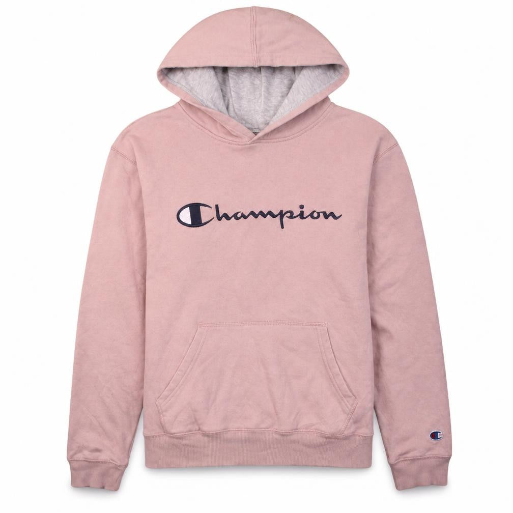 Champion Girls Pink XL Pullover Hoodie with Logo Design