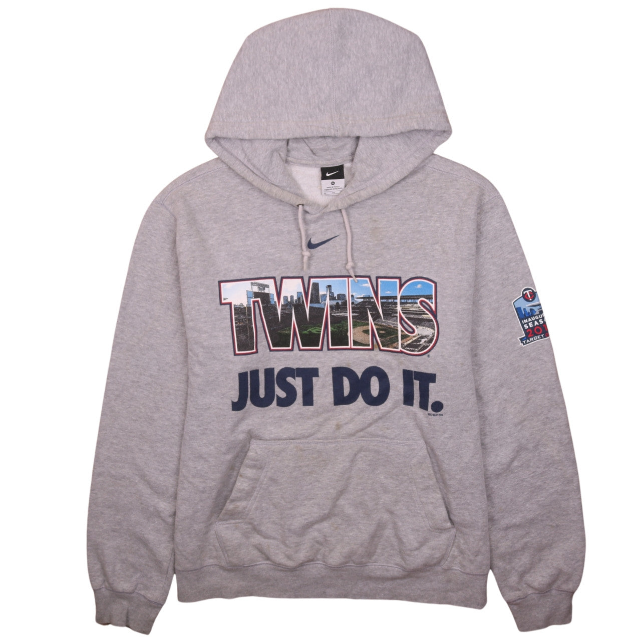 Nike Mens Grey XL Pullover Hoodie Twins Just Do It Sports Fleece