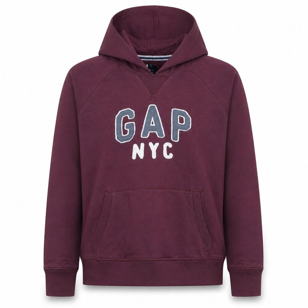 Gap Women’s Burgundy Hooded Pullover Sweatshirt XL Cotton Blend