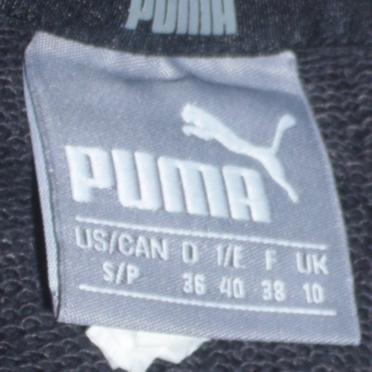 Puma Womens Black Size 10 Pullover Sweatshirt Crew Neck Logo Jumper