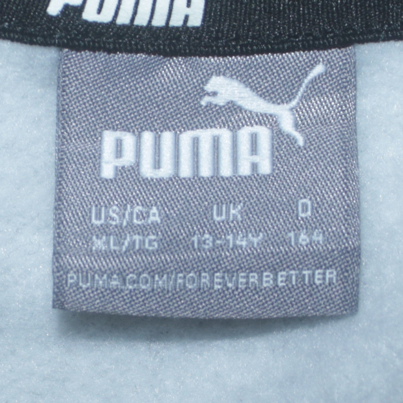 Puma Boys Grey Pullover Sweatshirt 13-14 Years Crew Neck Logo Cotton Blend