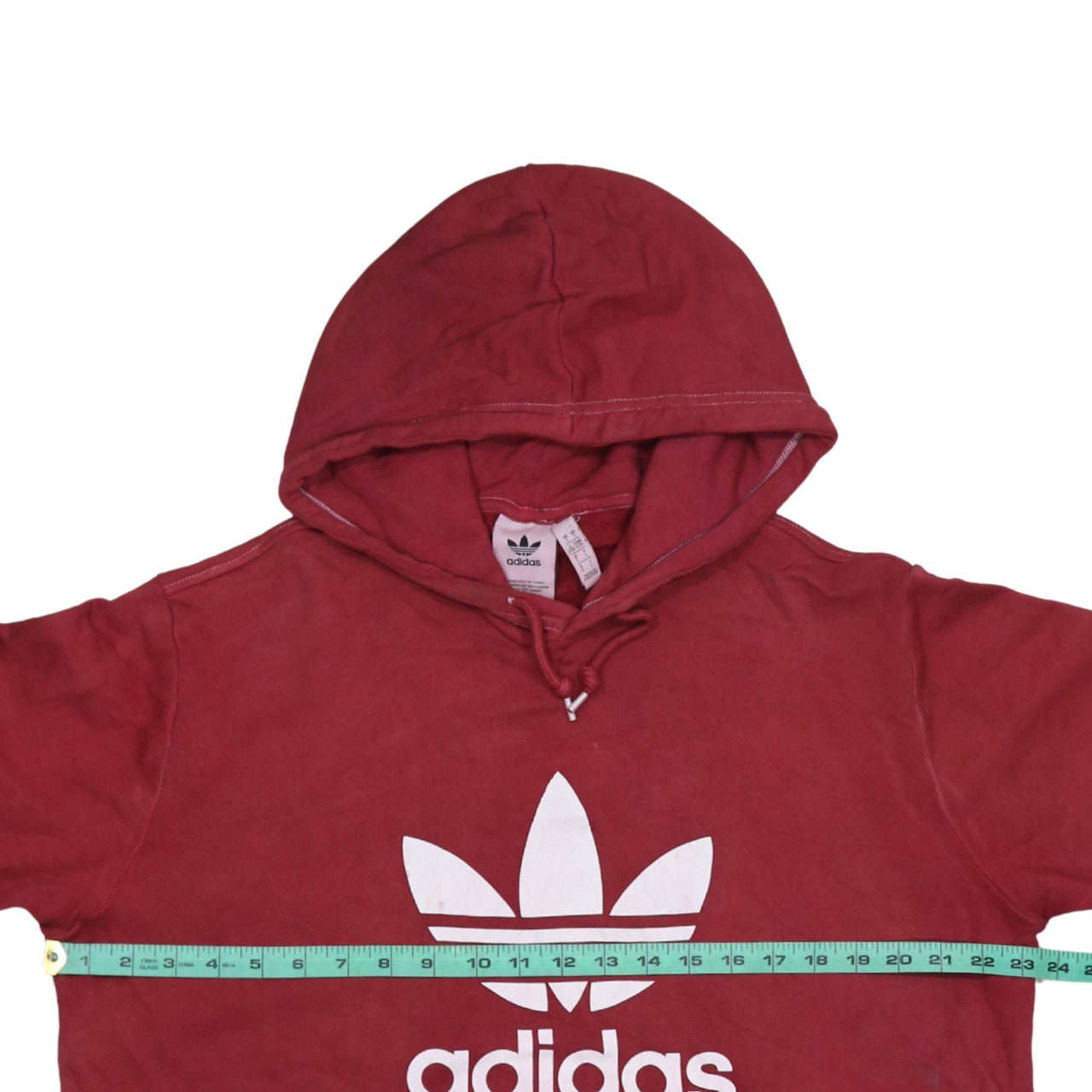 Adidas Men's Red Trefoil Logo Pullover Hoodie Size L