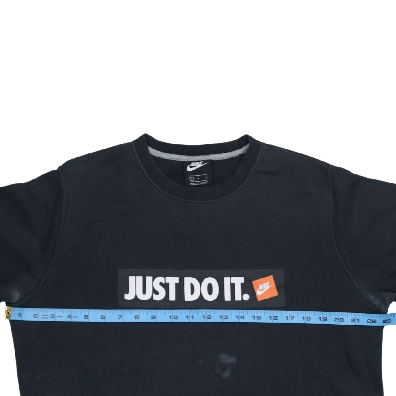 Nike Men's Black 'Just Do It' Logo Crew Neck Sweatshirt L
