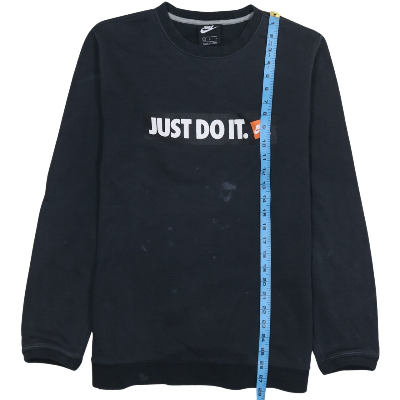 Nike Men's Black 'Just Do It' Logo Crew Neck Sweatshirt L