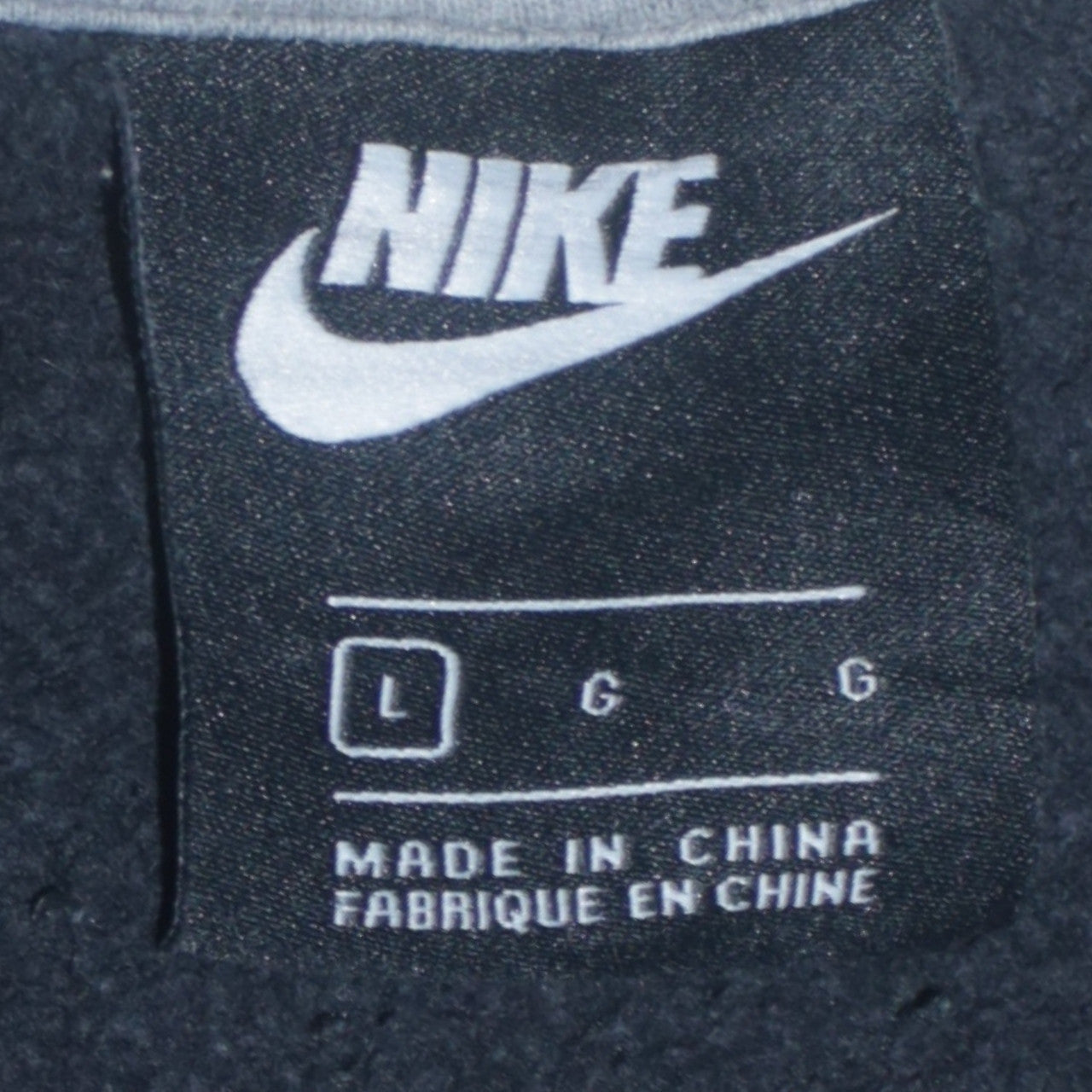 Nike Men's Black 'Just Do It' Logo Crew Neck Sweatshirt L