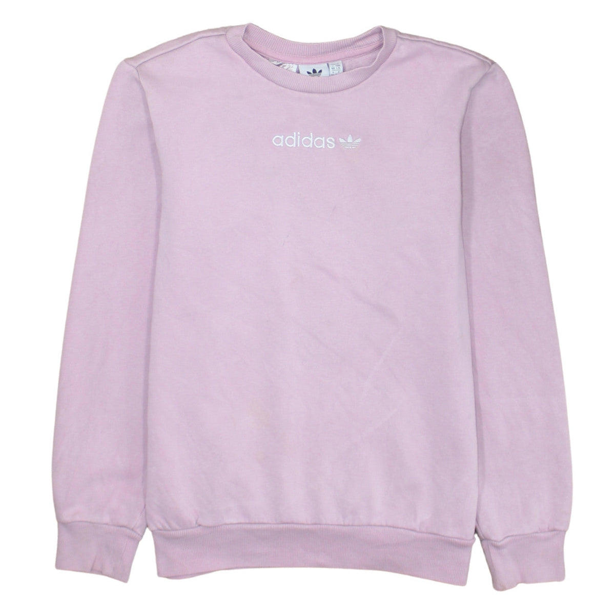 Adidas Girls Pink Logo Crew Neck Fleece Sweatshirt 13-14 Years
