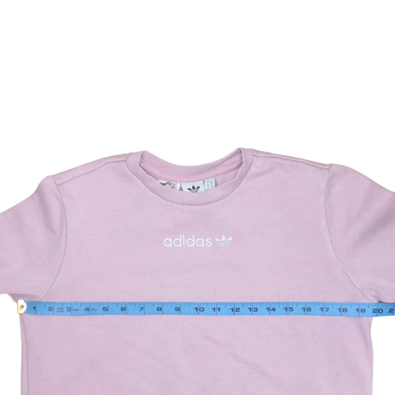 Adidas Girls Pink Logo Crew Neck Fleece Sweatshirt 13-14 Years
