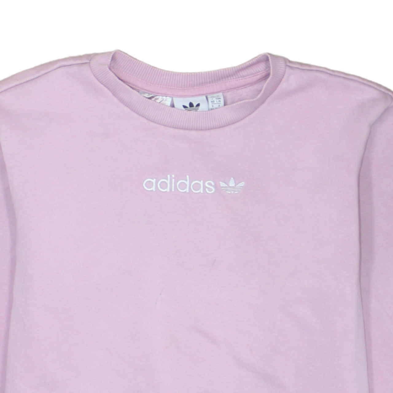 Adidas Girls Pink Logo Crew Neck Fleece Sweatshirt 13-14 Years