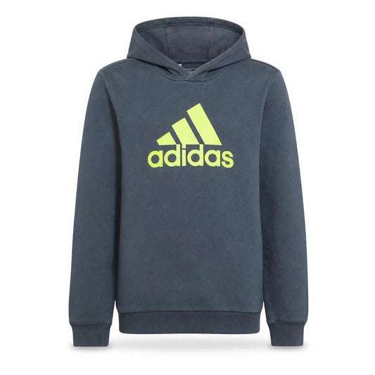 Adidas Boys Blue Pullover Fleece Hoodie 15-16 Years Logo Sport Essentials