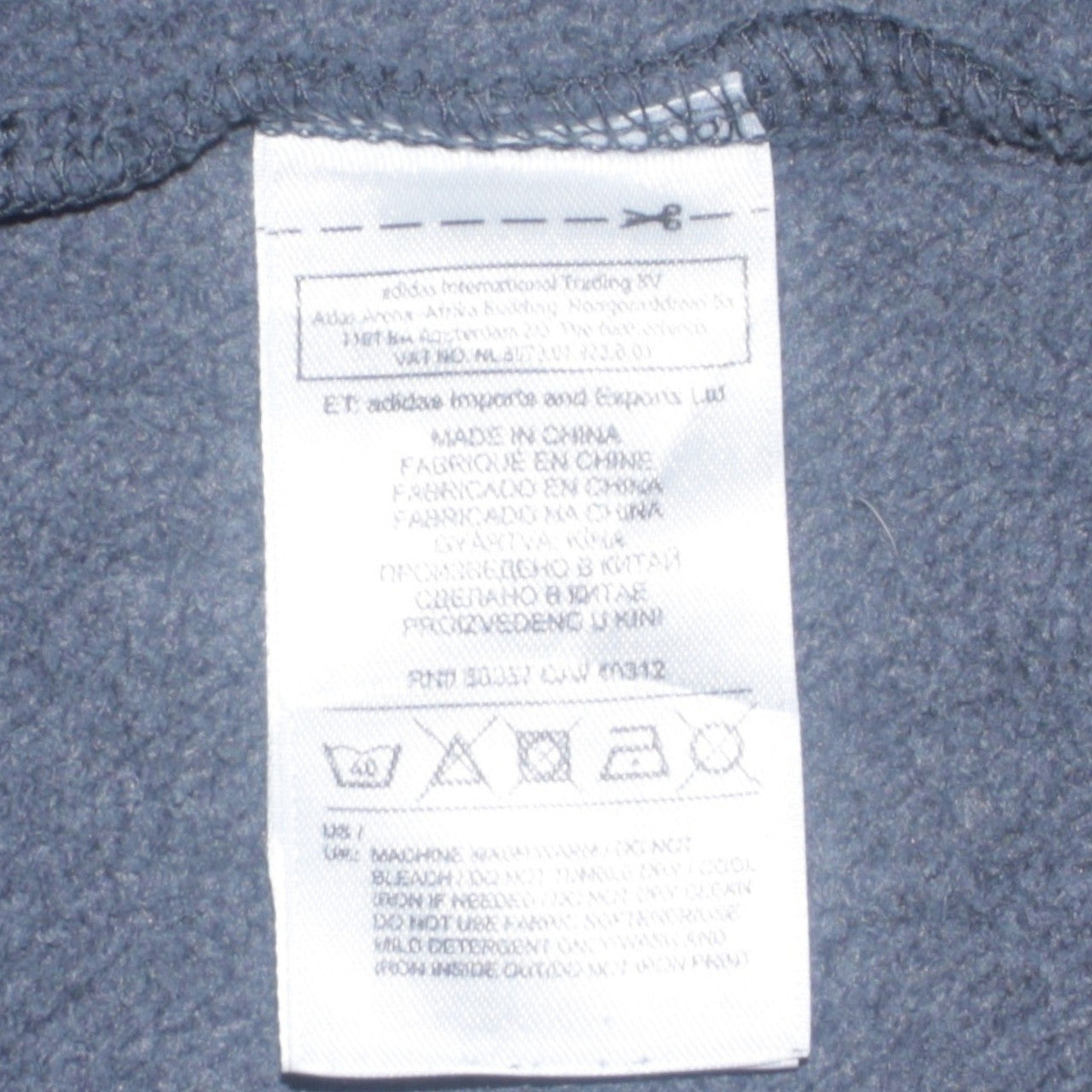Adidas Boys Blue Pullover Fleece Hoodie 15-16 Years Logo Sport Essentials