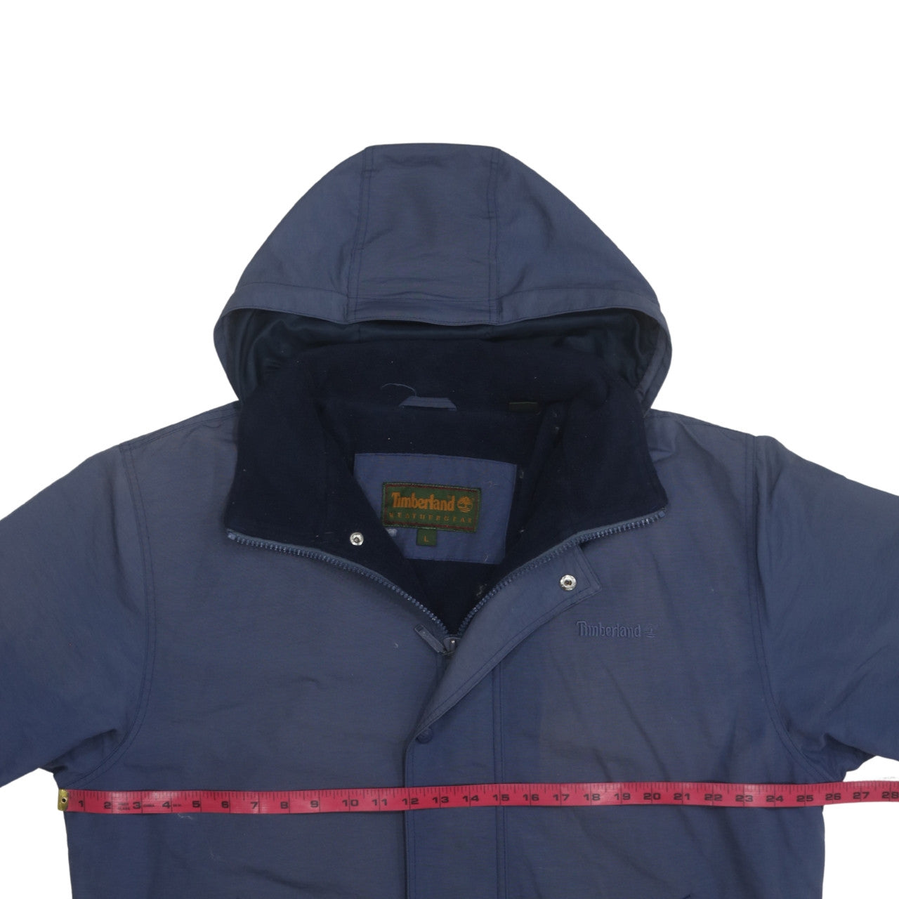 Timberland Men’s Blue L Parka Jacket Hooded Weathergear Outdoor