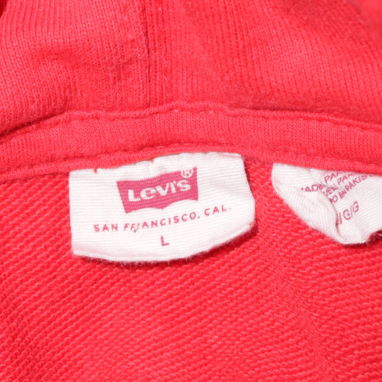 Levi's Men's Red Pullover Hoodie Size L Regular Fit