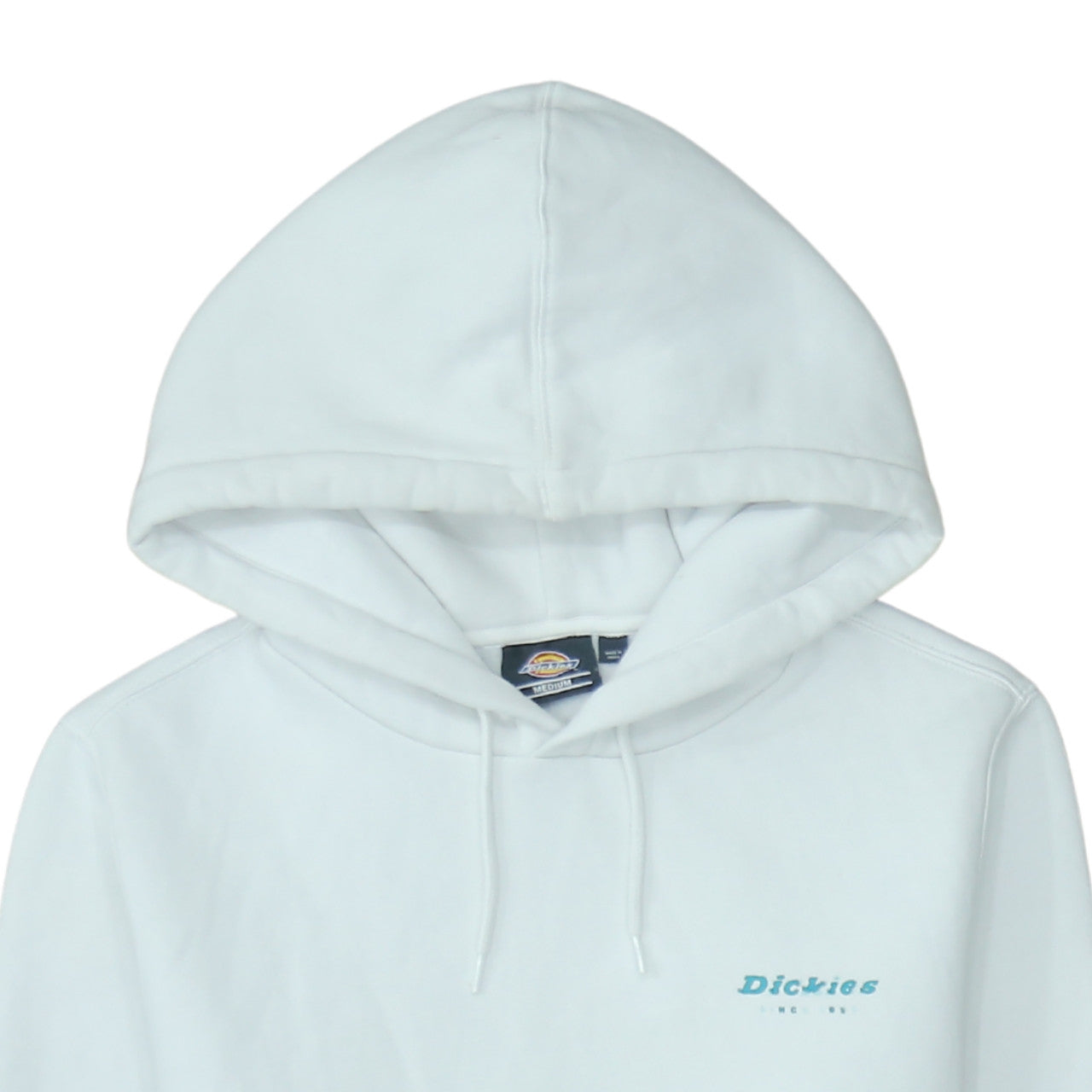 Dickies Men’s White Pullover Hoodie Medium Logo Graphic Fleece