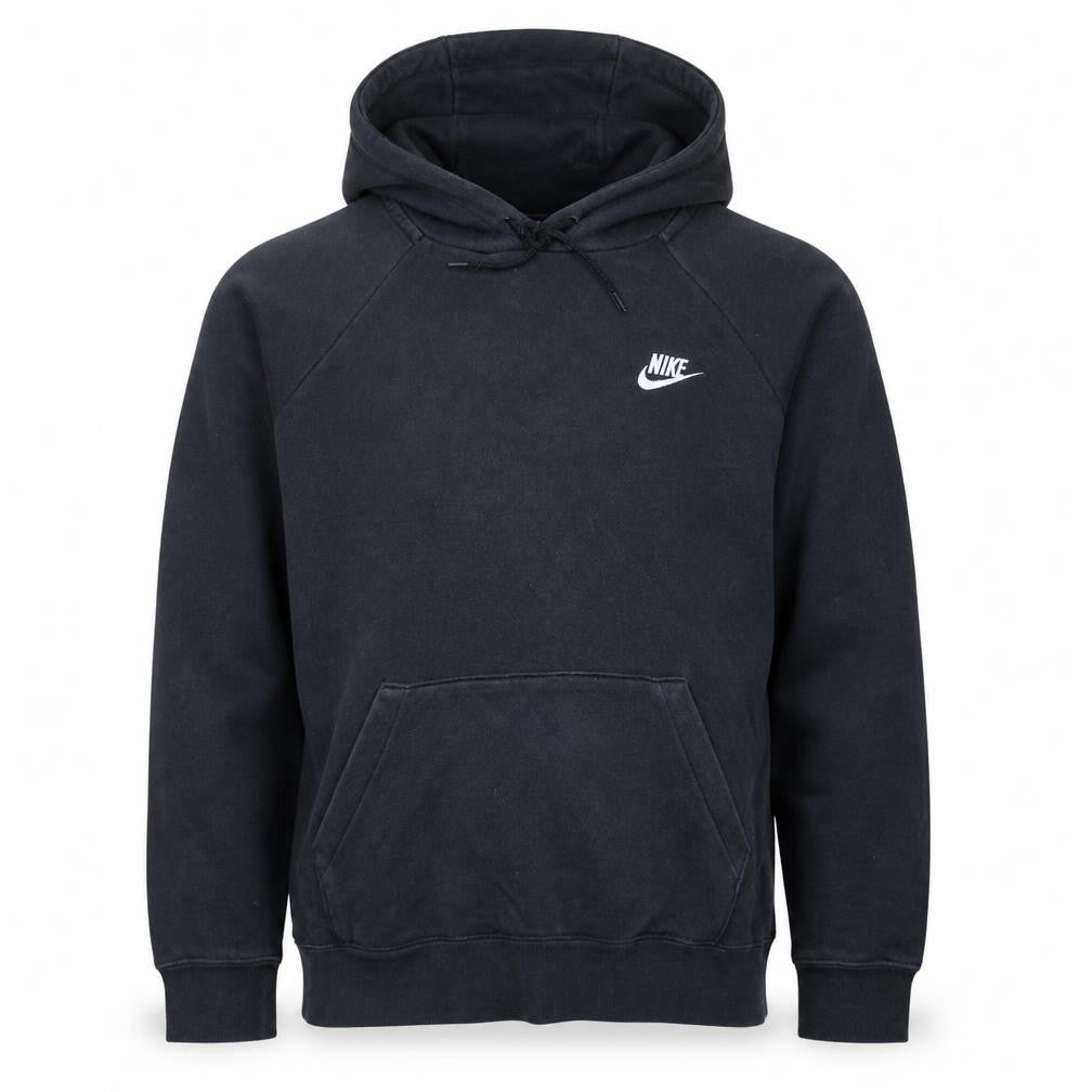 Nike Men's Black Pullover Hoodie L Logo Fleece Sweatshirt