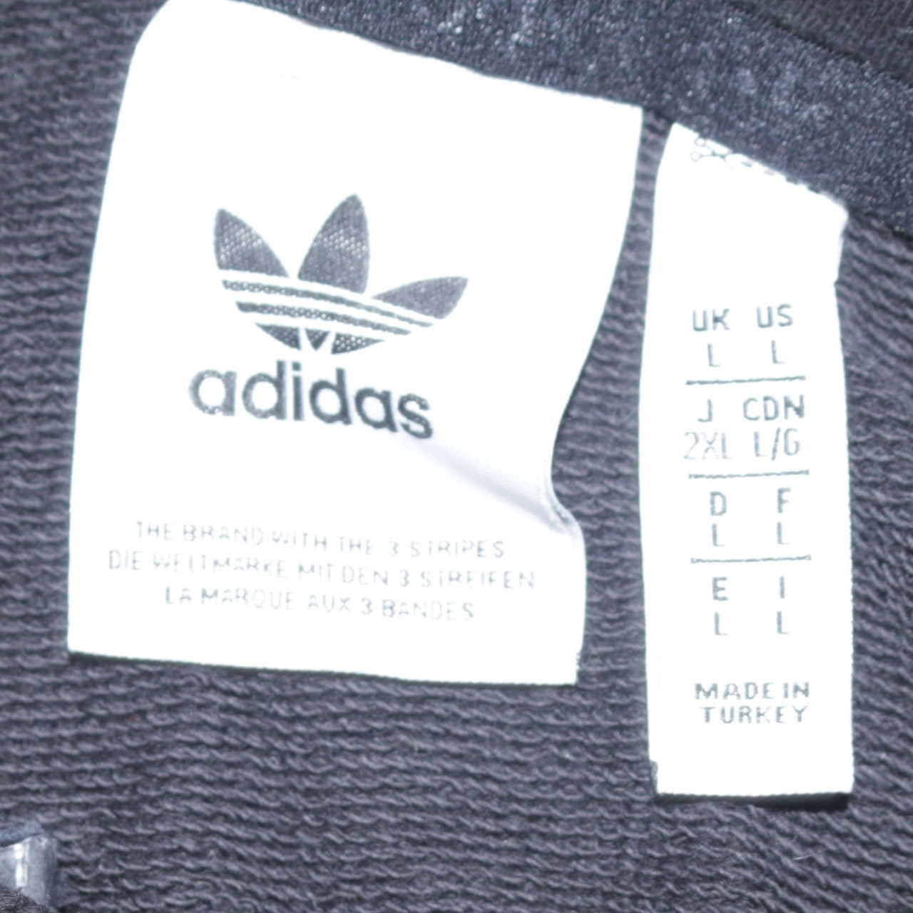 Adidas Men’s Black Pullover Hoodie Size L Sports Fleece