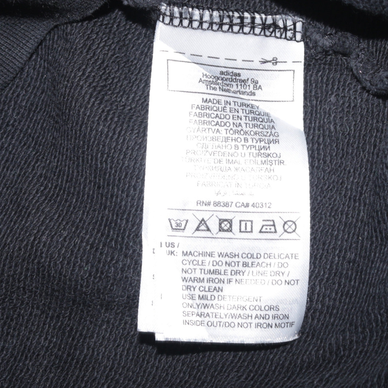 Adidas Men’s Black Pullover Hoodie Size L Sports Fleece