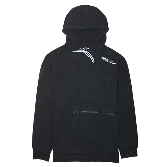 Puma Men Black Pullover Hoodie Size S Regular Fit Sports Fleece