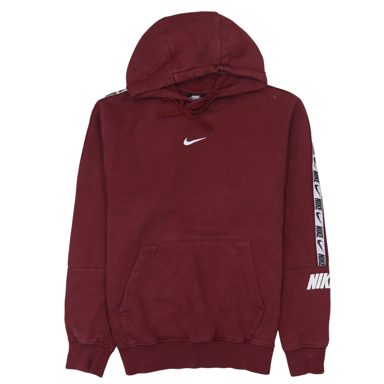 Nike Men's Red Pullover Hoodie L Logo Sportswear Fleece