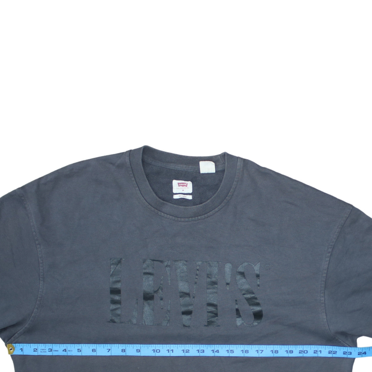 Levi's Men's Grey Relaxed Fit Logo Crew Neck Sweatshirt Size M