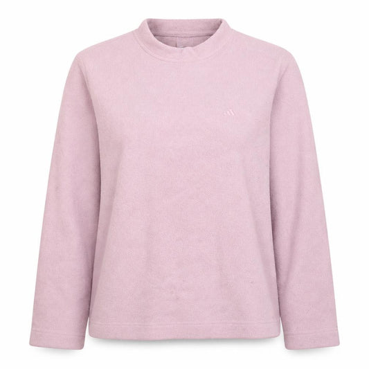 Adidas Women Pink Fleece Pullover Sweatshirt UK 16