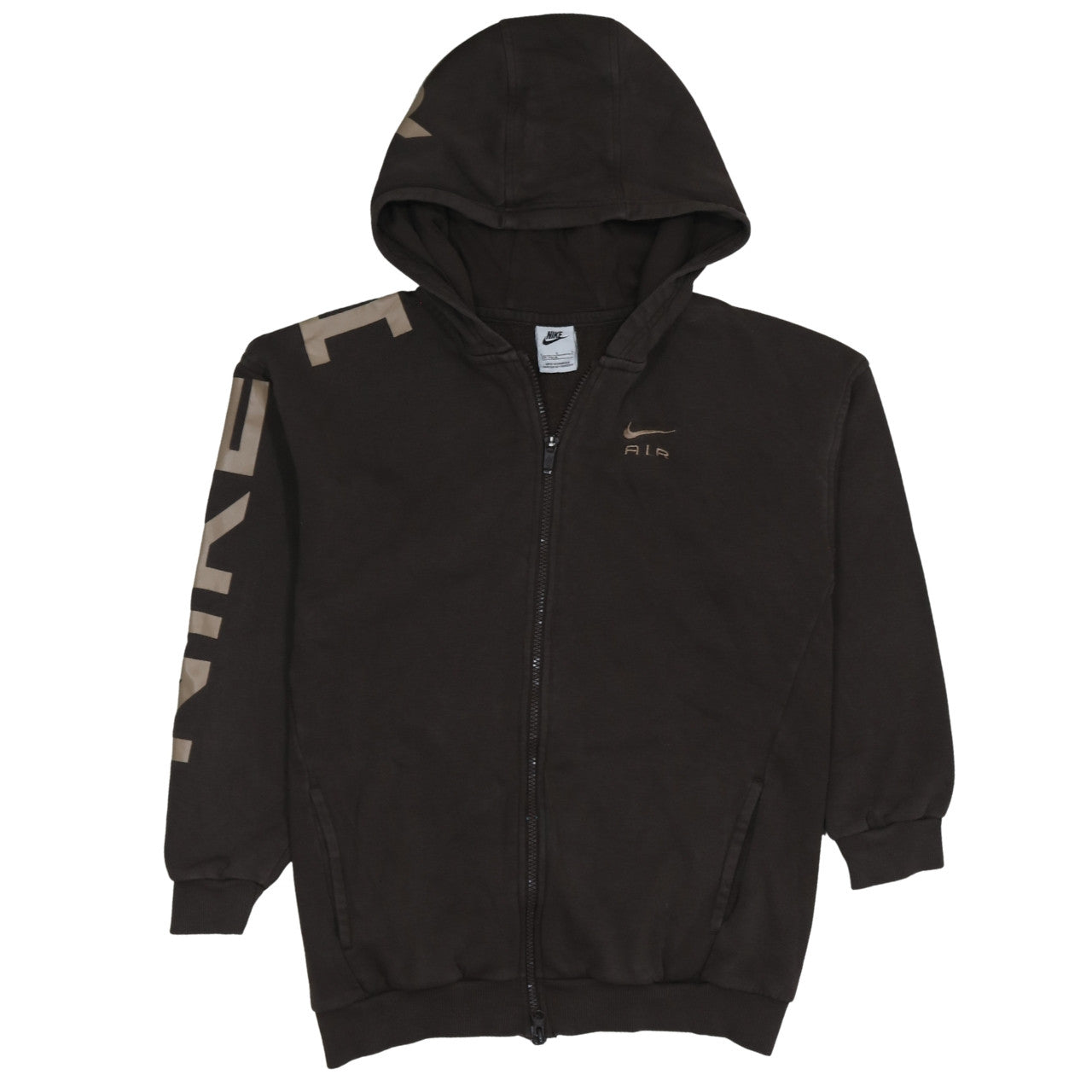 Nike Boys Black Full Zip Hoodie 146cm Fleece Lined Sportswear