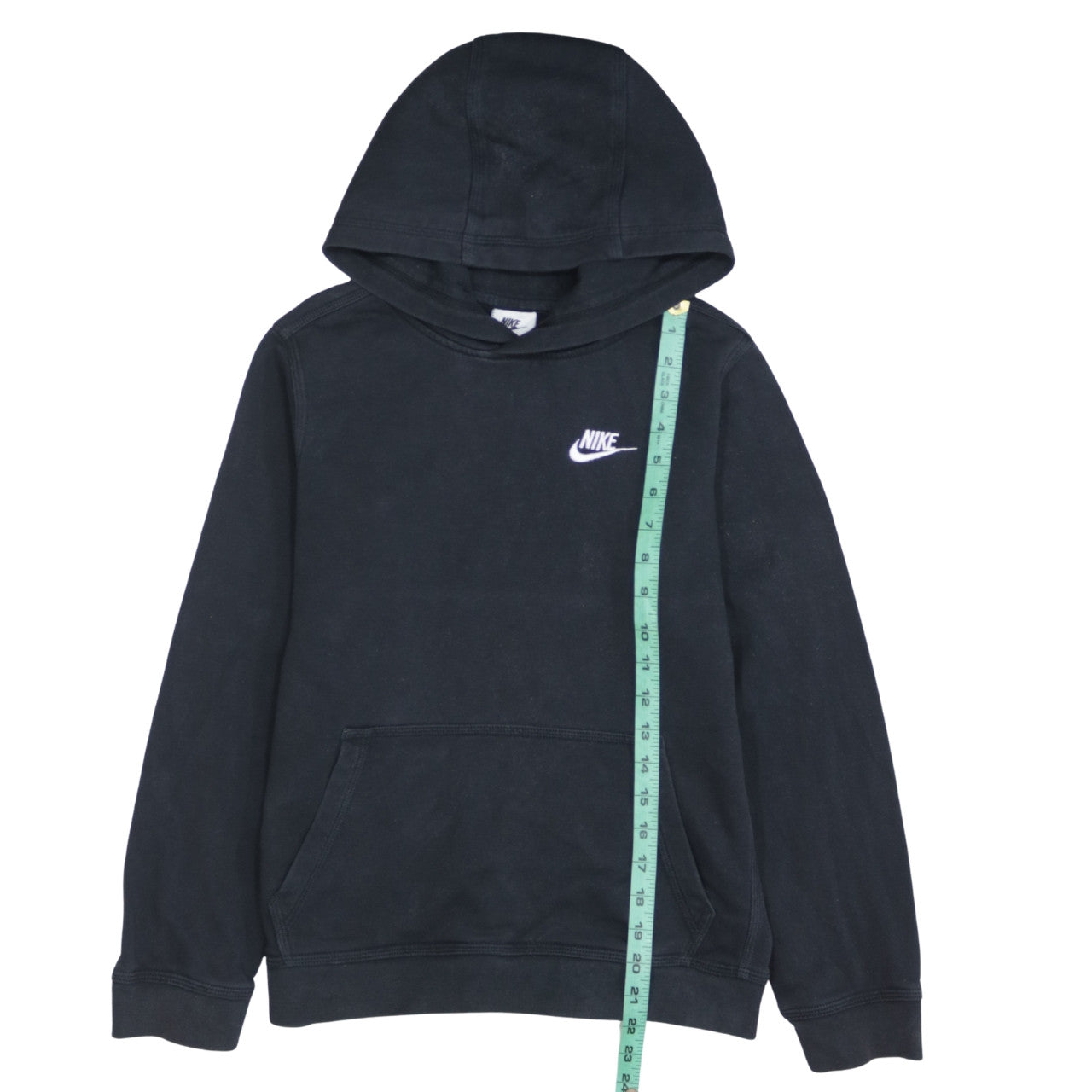 Nike Boys Black Pullover Hoodie L 147-158cm Fleece Logo Sweatshirt