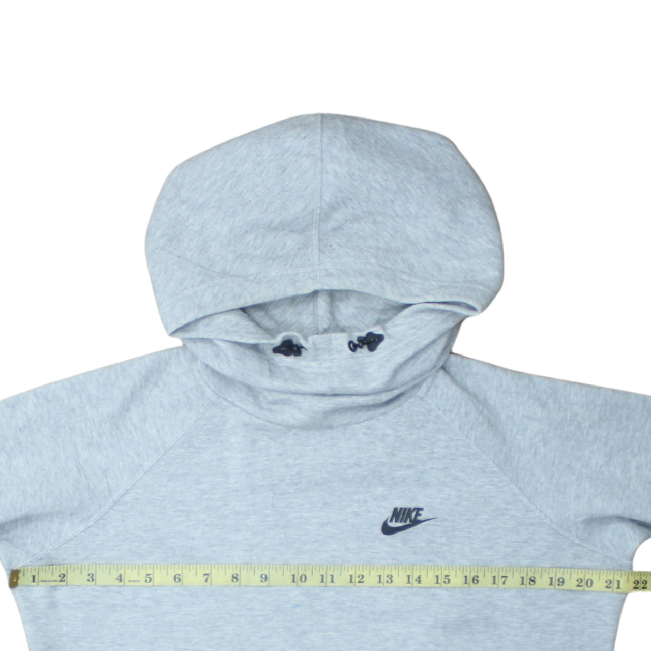 Nike Women Grey Hoodie Large Pullover Long Sleeve Cotton Blend